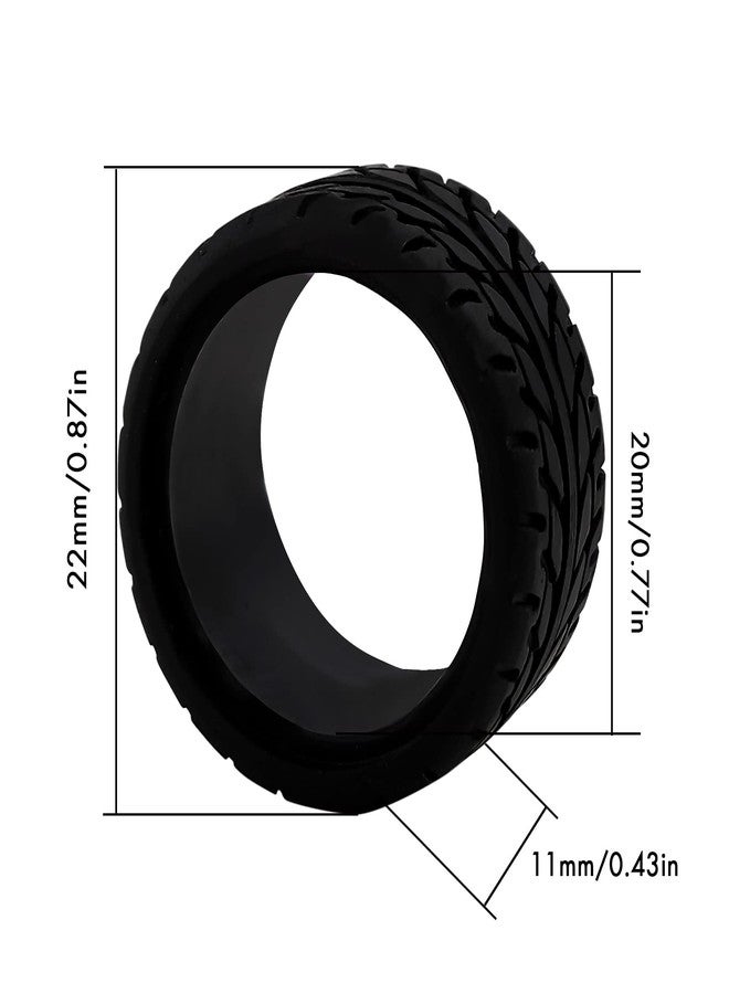 Abendor 4Pcs 1/28 Rc Drift Car Tires, [2N+2W] High Grip Tires Simulated Tire Tread Racing Tyre for 1/28 Mosquito Cart MINI-Z MR03 IW04M AWD AMZ MINI-Q RC Car Upgrade Parts - Image 5